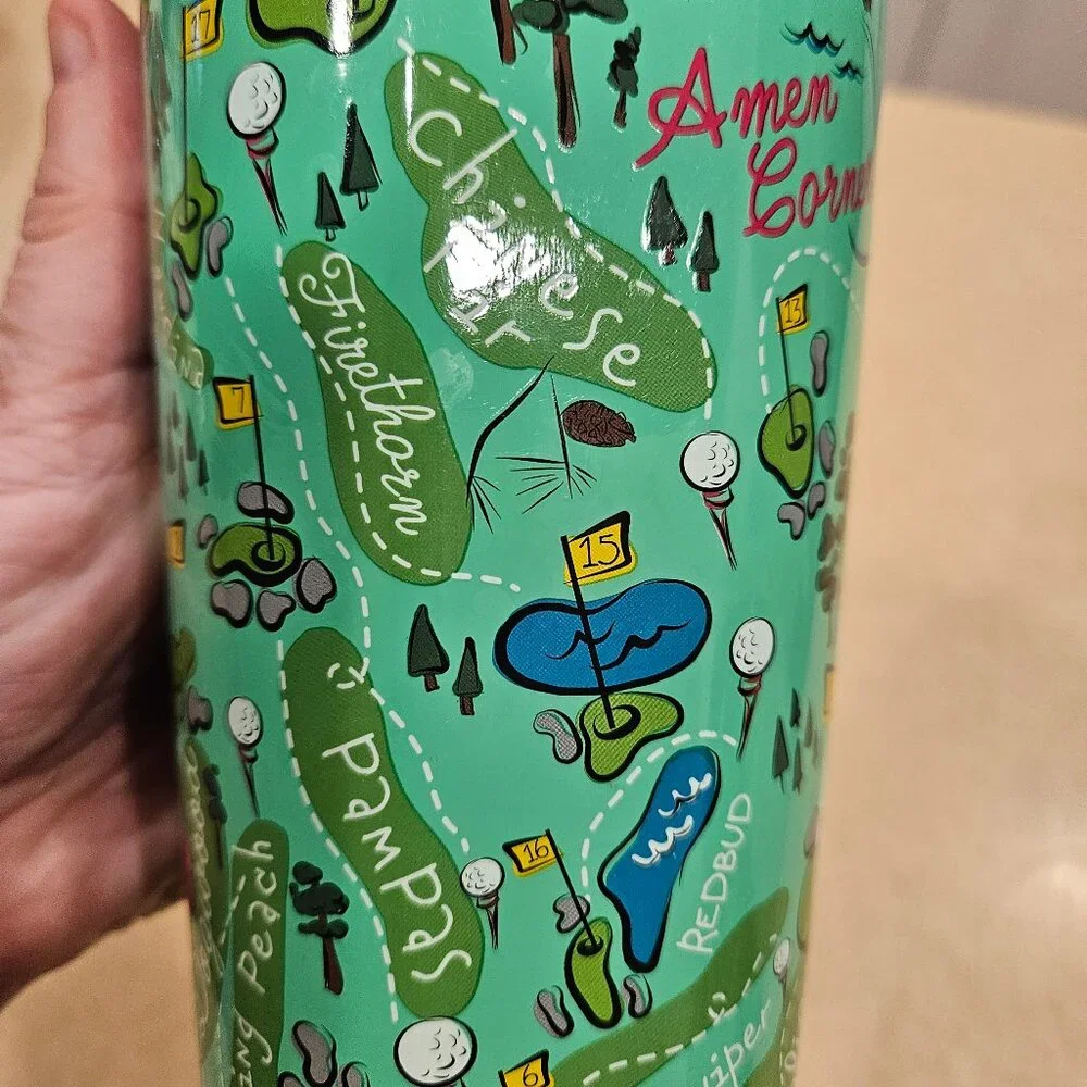 RARE MASTERS AUGUSTA NATIONAL 2019 COLLECTIBLE CORKCICLE HOLES TUMBLER WOODS